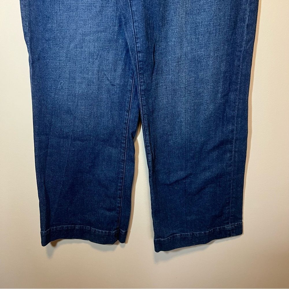 Loft Women’s High Rise Trousers Dark Wash Wide Leg Jeans 6 - Picture 3 of 11